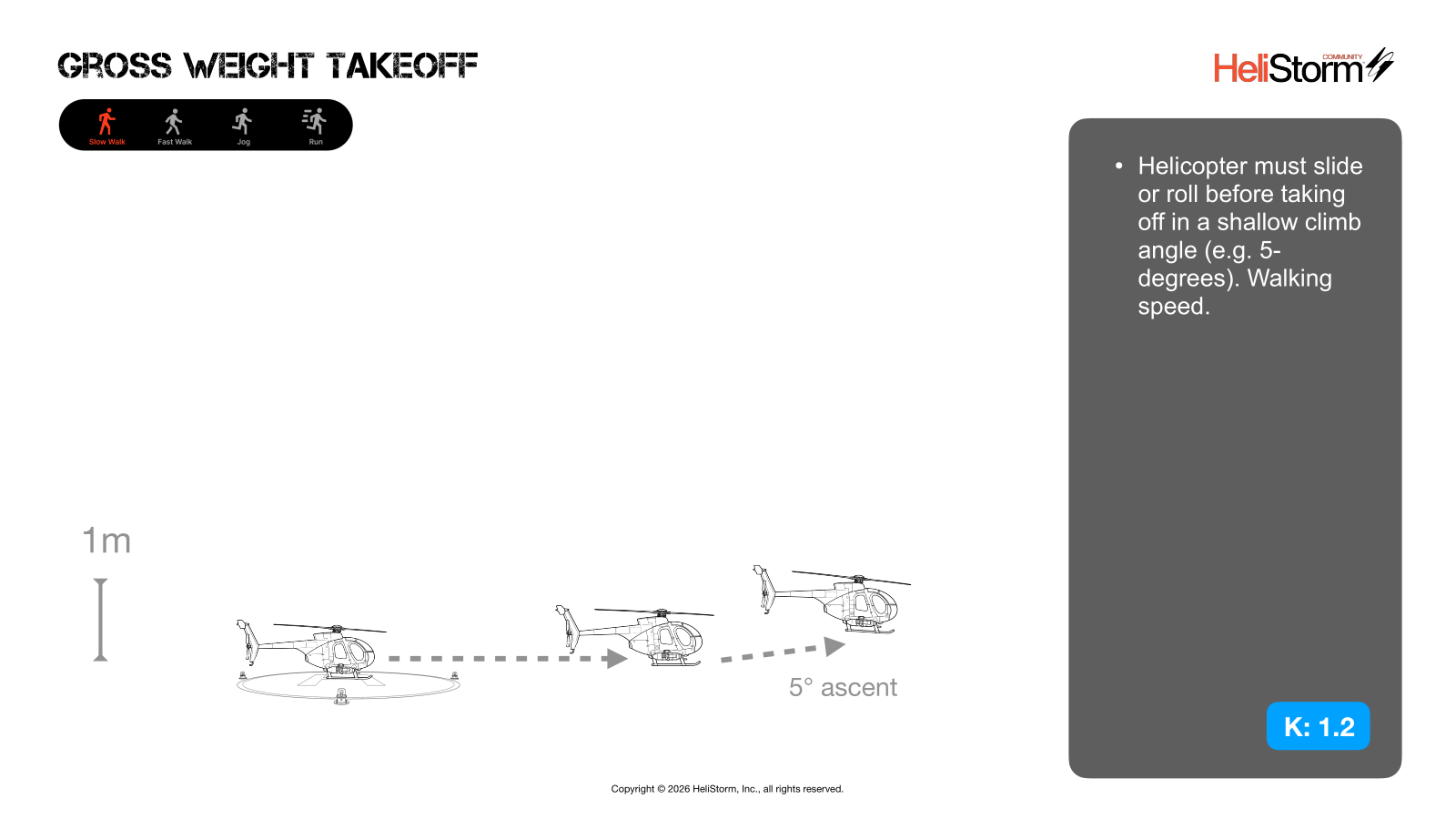 Gross Weight Takeoff diagram